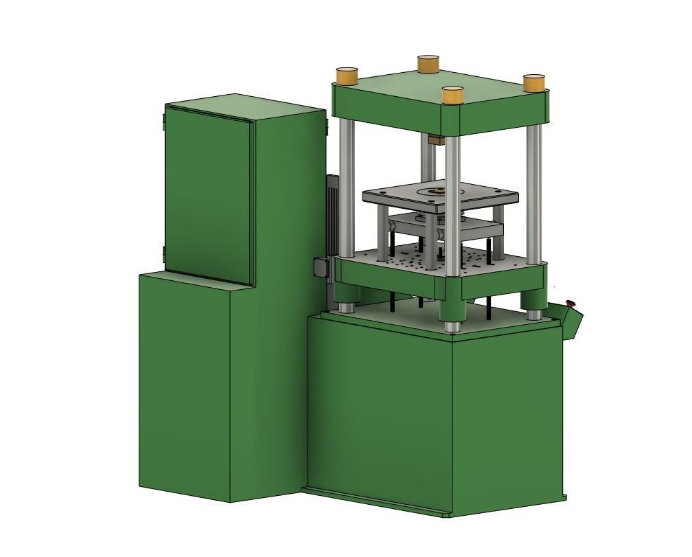 Laufer hydraulic moulding press Low-poly 3D model_6
