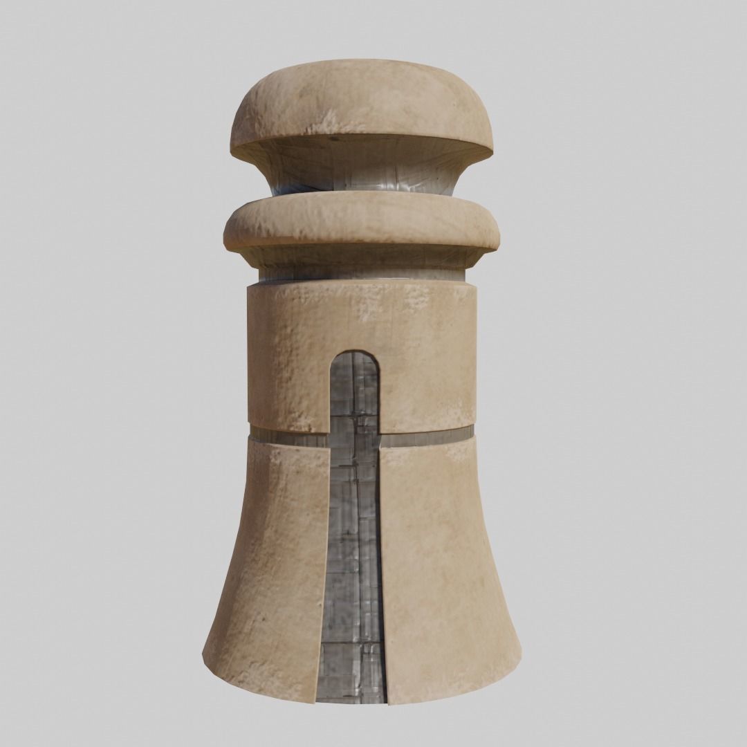 Tatooine Towers Low-poly 3D model_10
