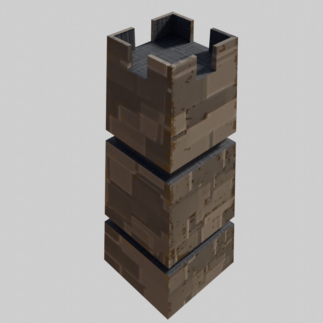 Tatooine Towers Low-poly 3D model_3