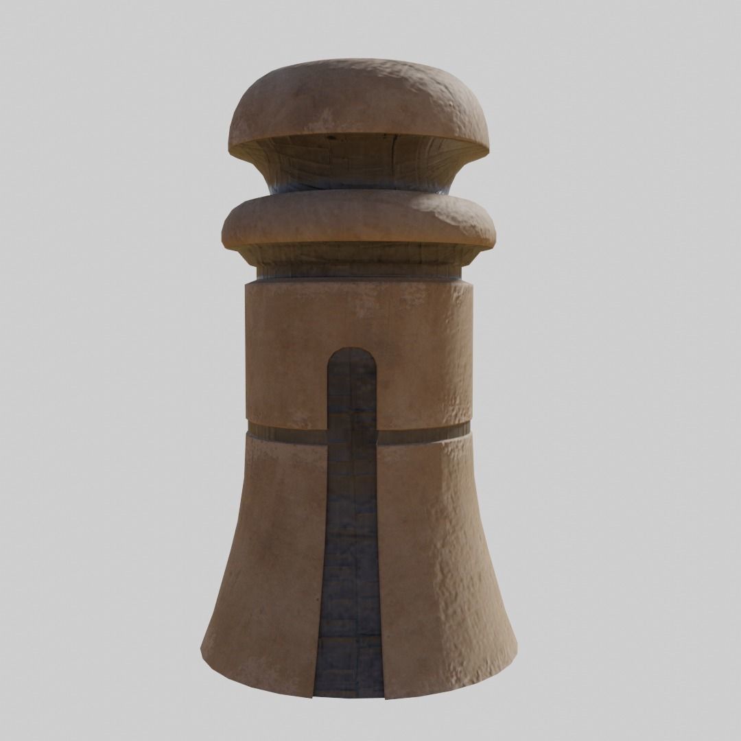 Tatooine Towers Low-poly 3D model_12