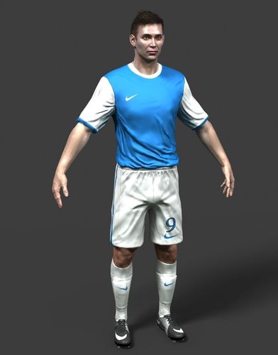 Soccer player uniform 3D model