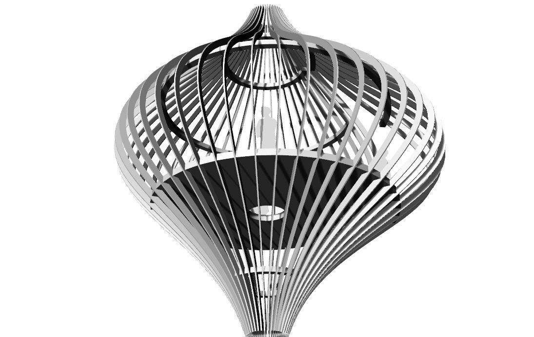 Ribbed Tree House Pavilion 3D model_5