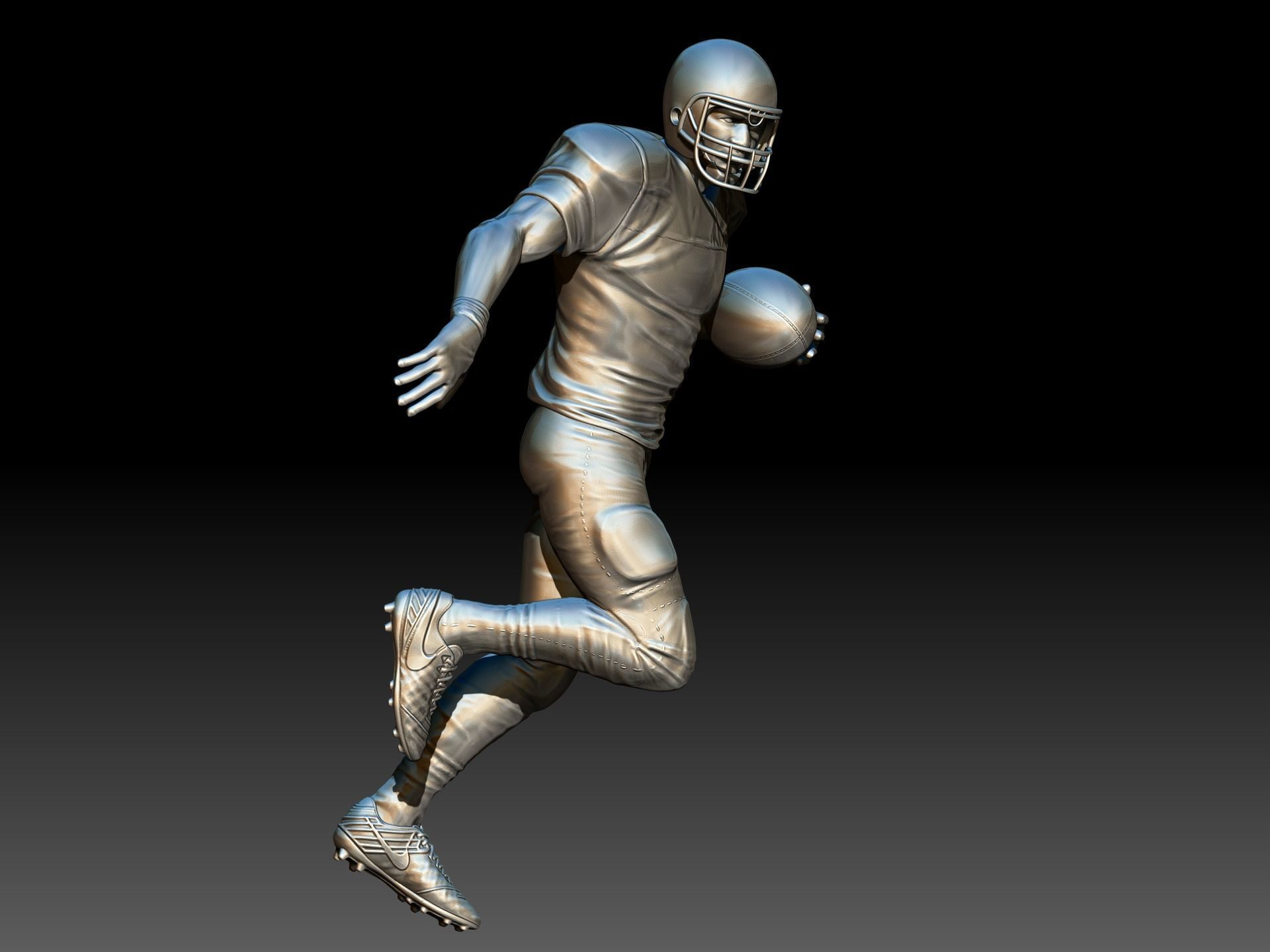 American footballer Pose 3D print model_9