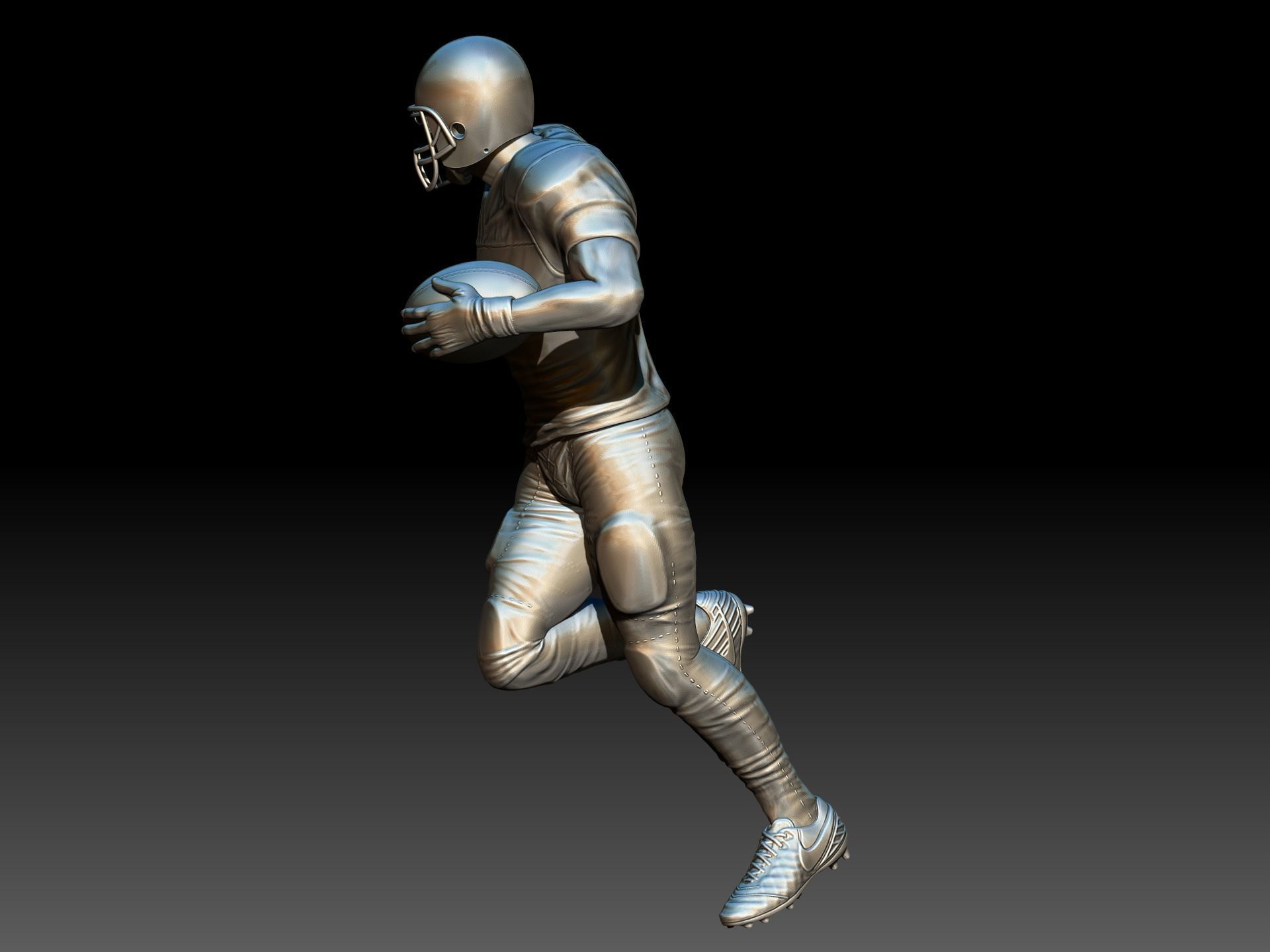 American footballer Pose 3D print model_4