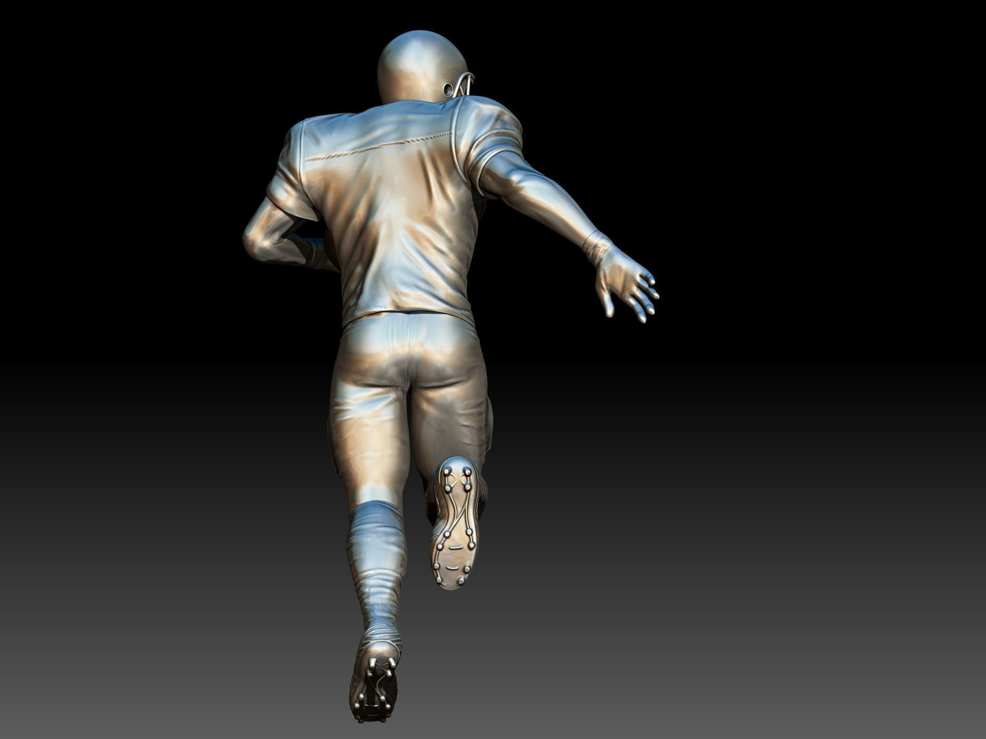 American footballer Pose 3D print model_7