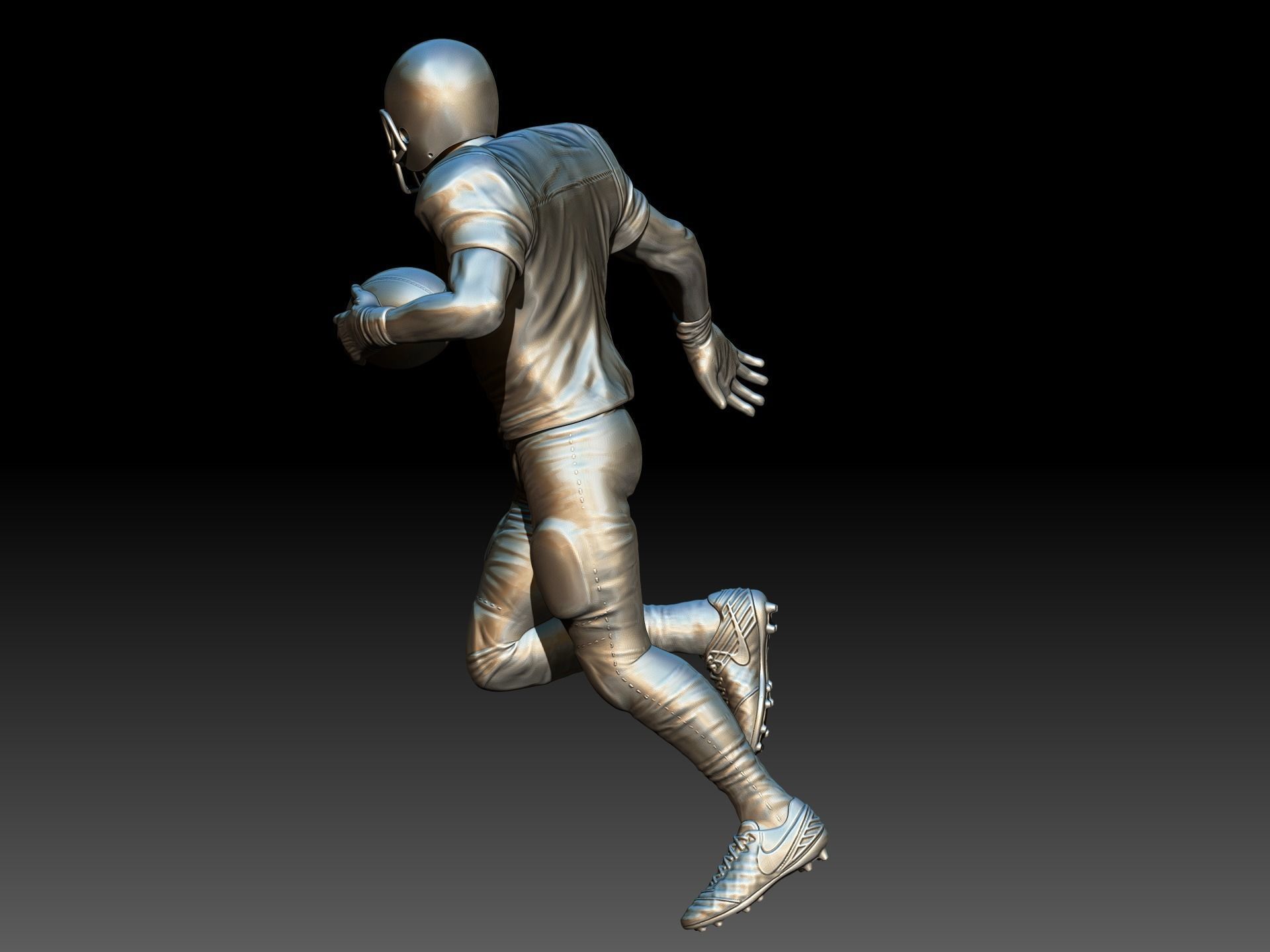 American footballer Pose 3D print model_5