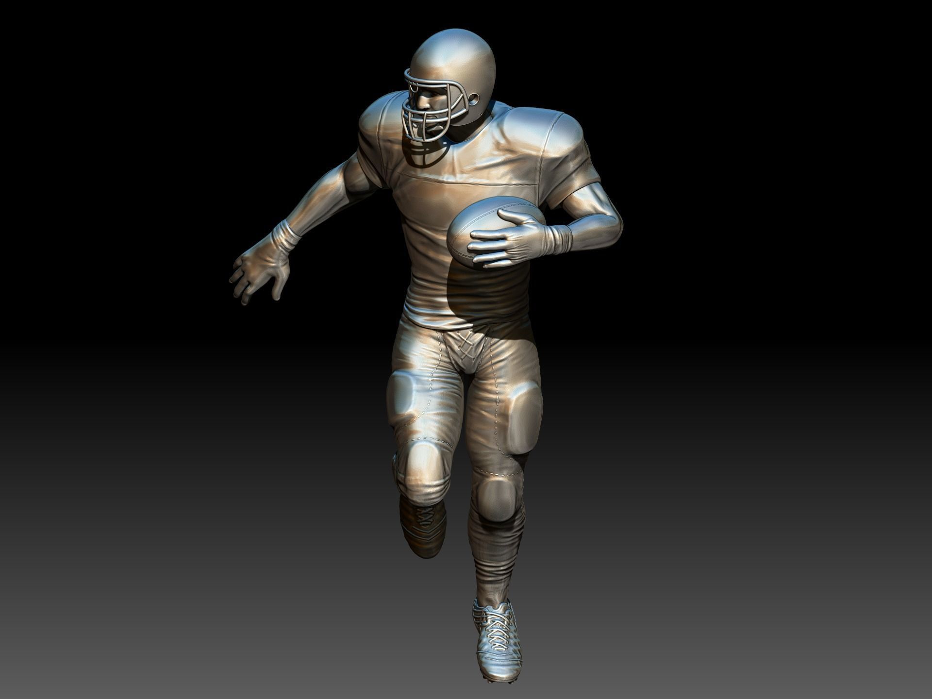 American footballer Pose 3D print model_2