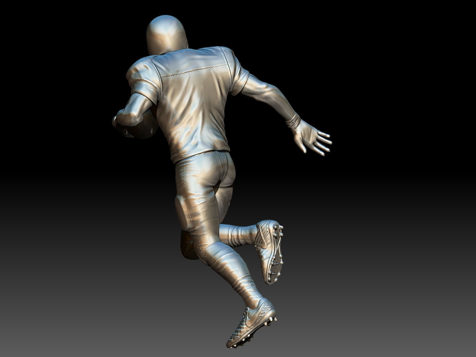 American footballer Pose 3D print model_6