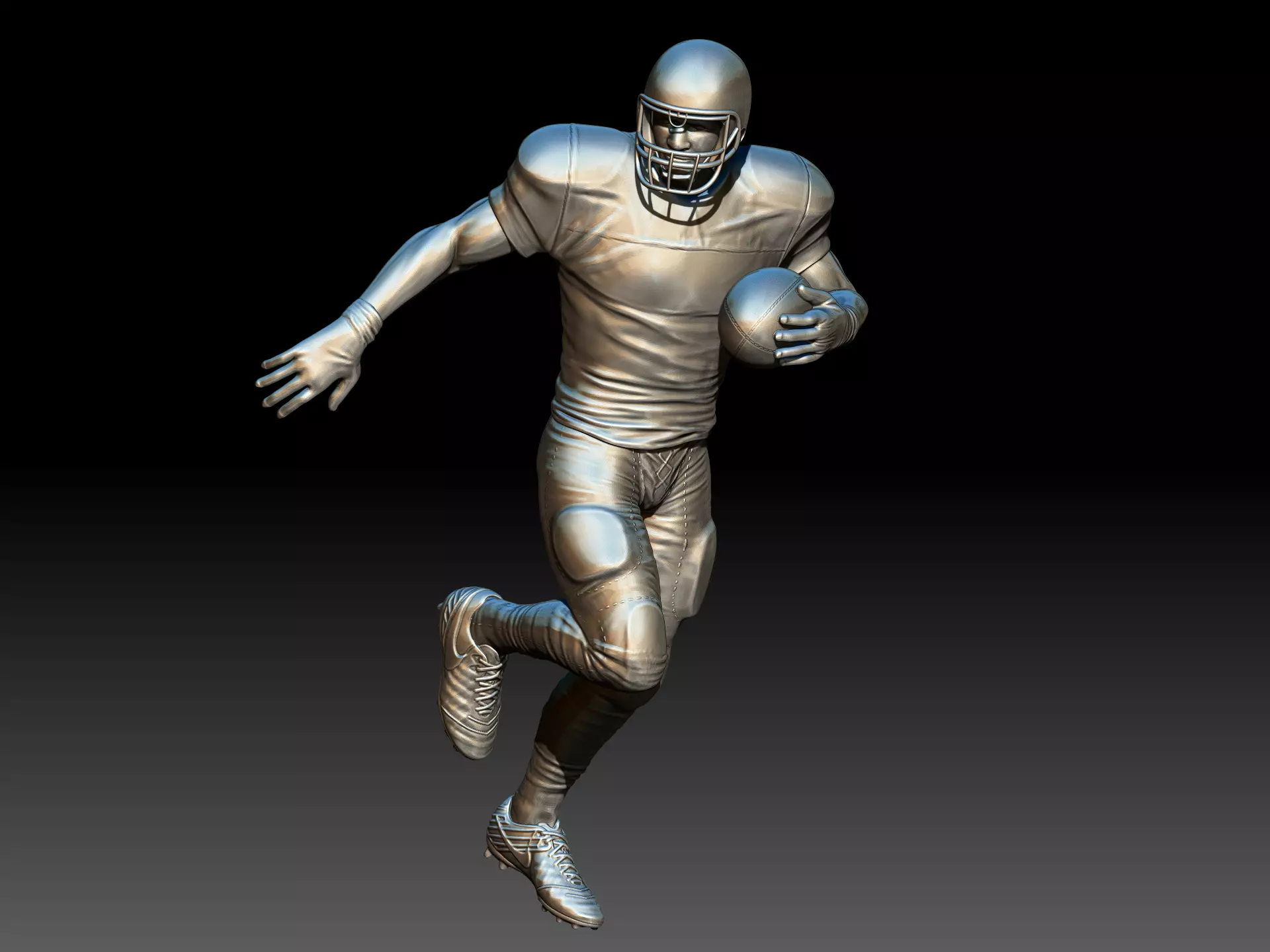 American footballer Pose 3D print model_0