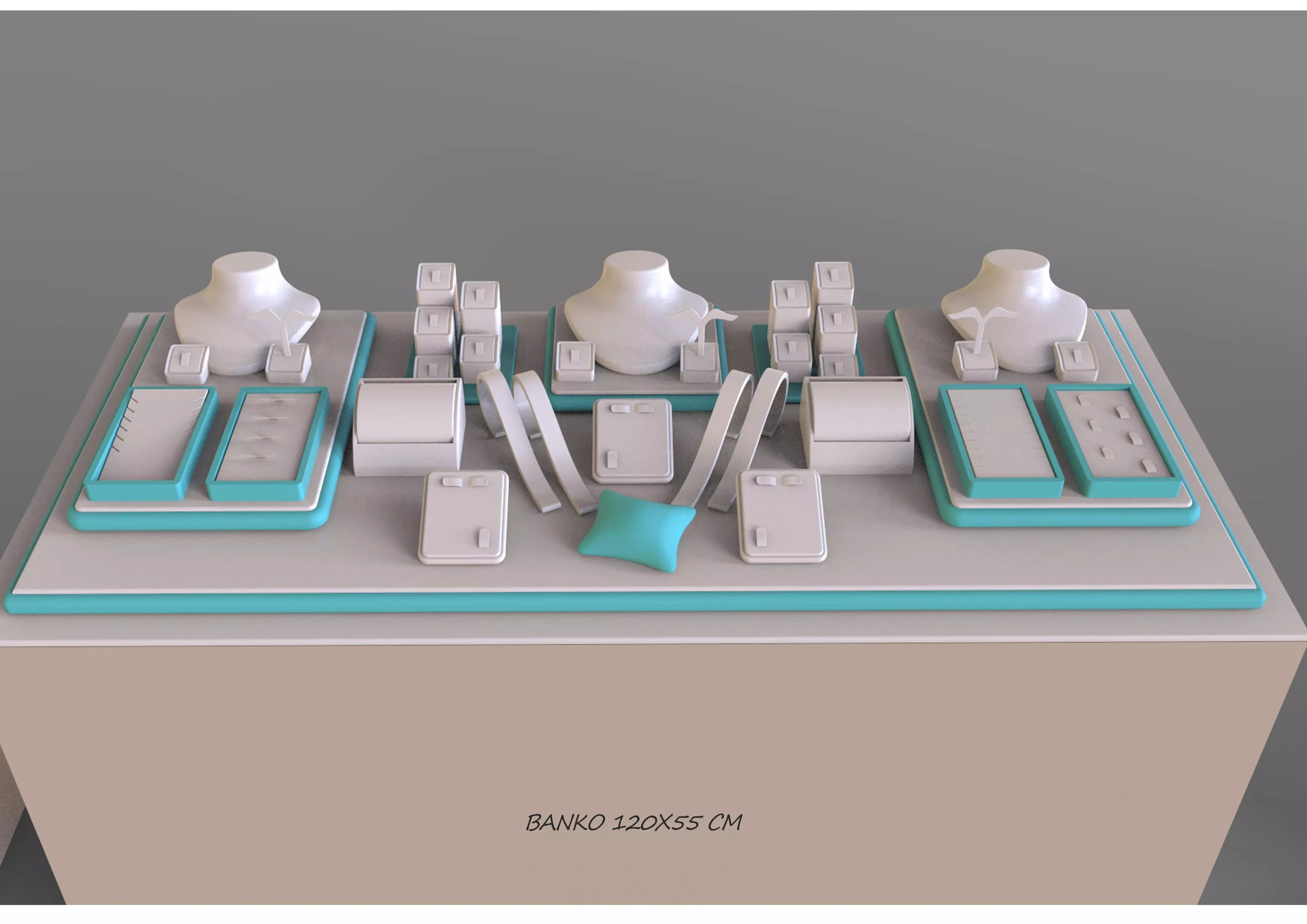 Lamira 6 jewelry display  concept  3D model_0
