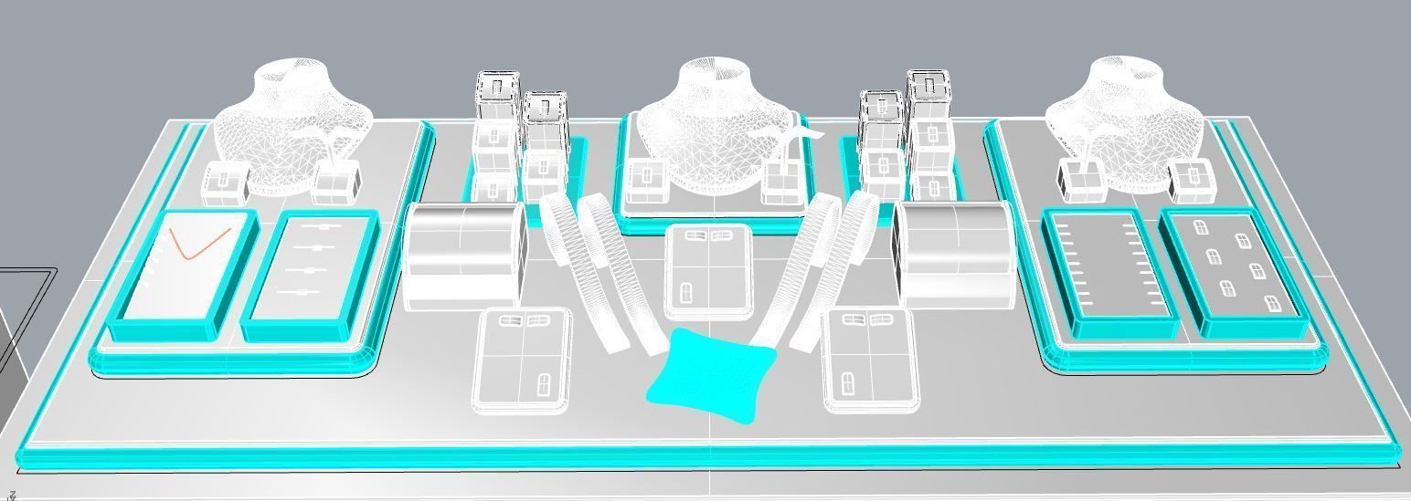 Lamira 6 jewelry display  concept  3D model_2