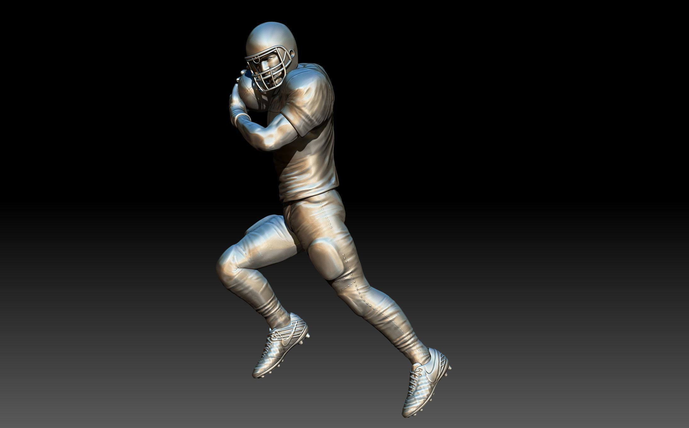 American footballer Pose 3D print model_3