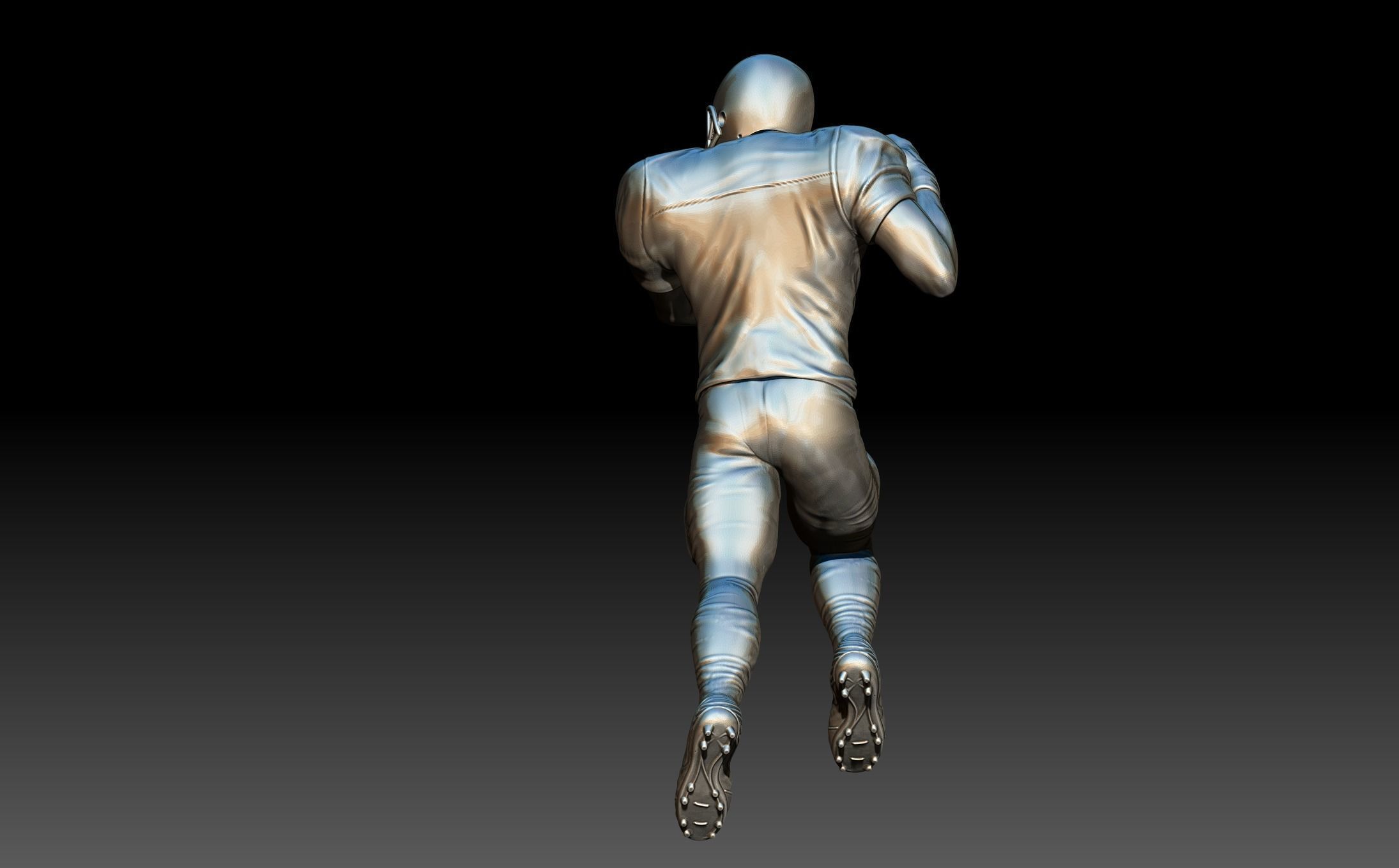 American footballer Pose 3D print model_5