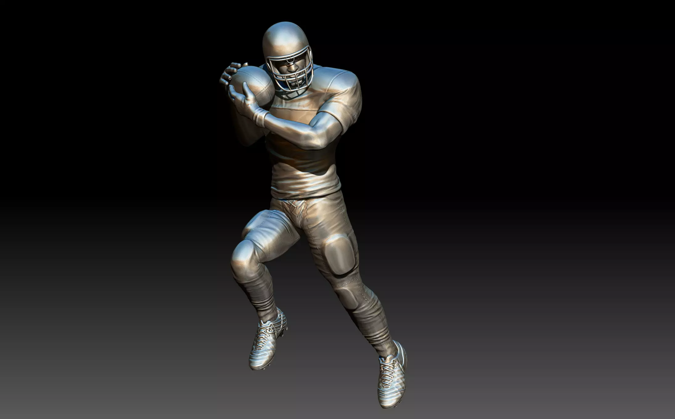American footballer Pose 3D print model_0