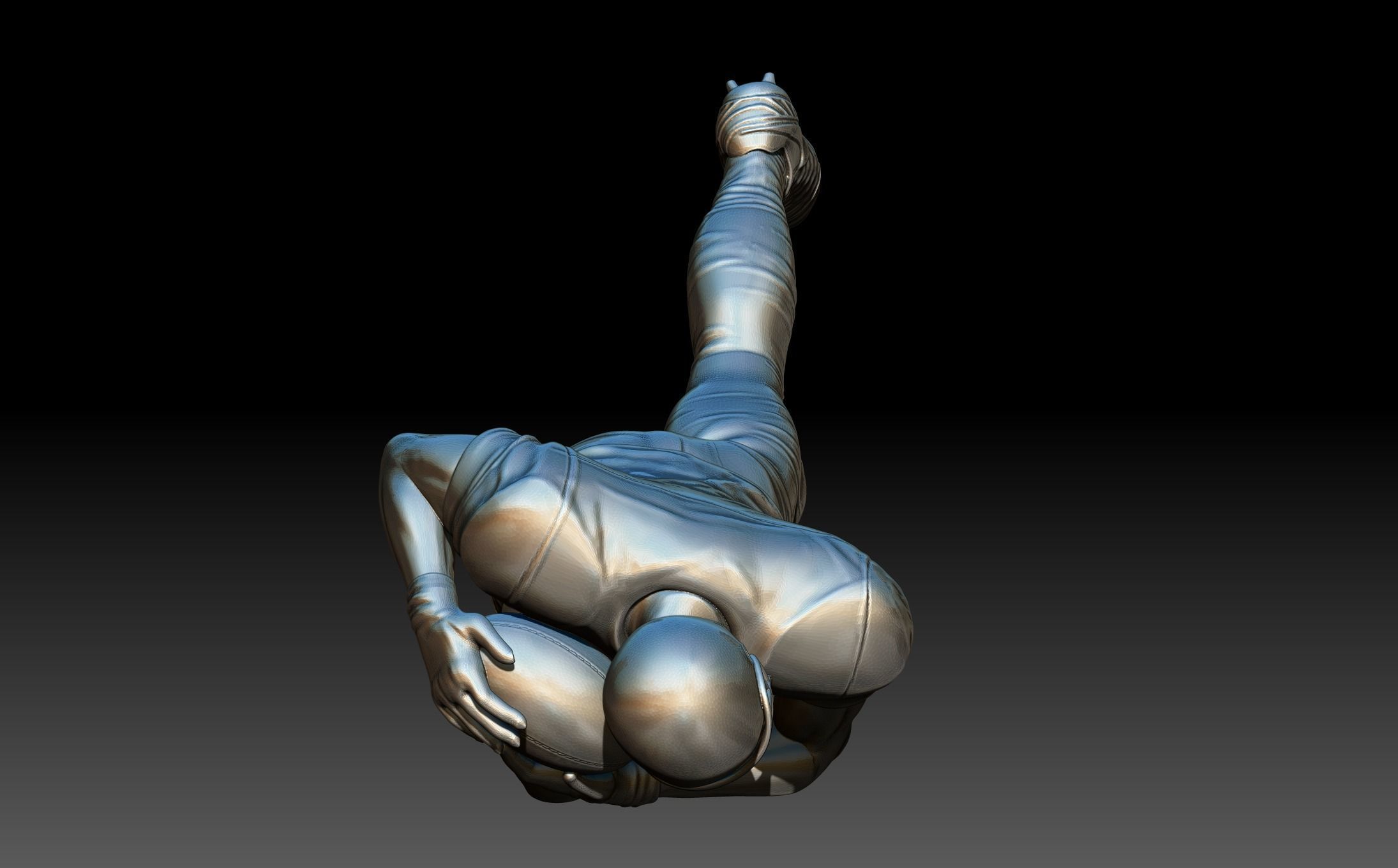 American footballer Pose 3D print model_9