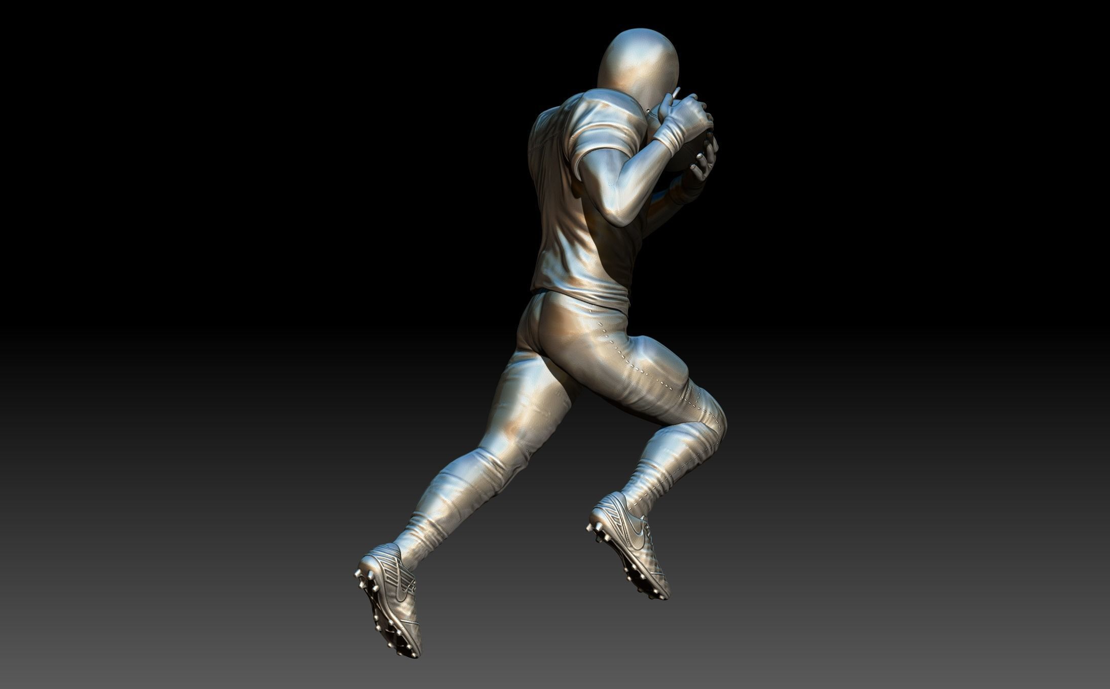 American footballer Pose 3D print model_6