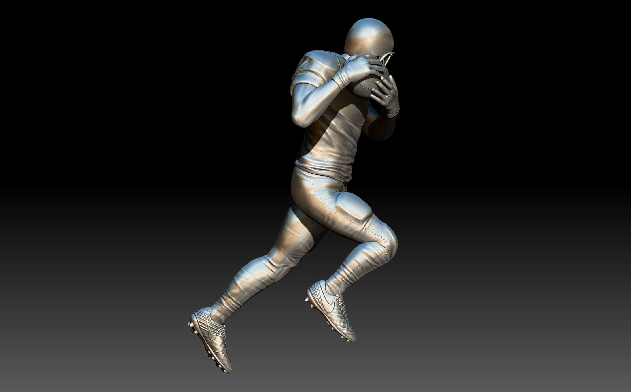American footballer Pose 3D print model_7