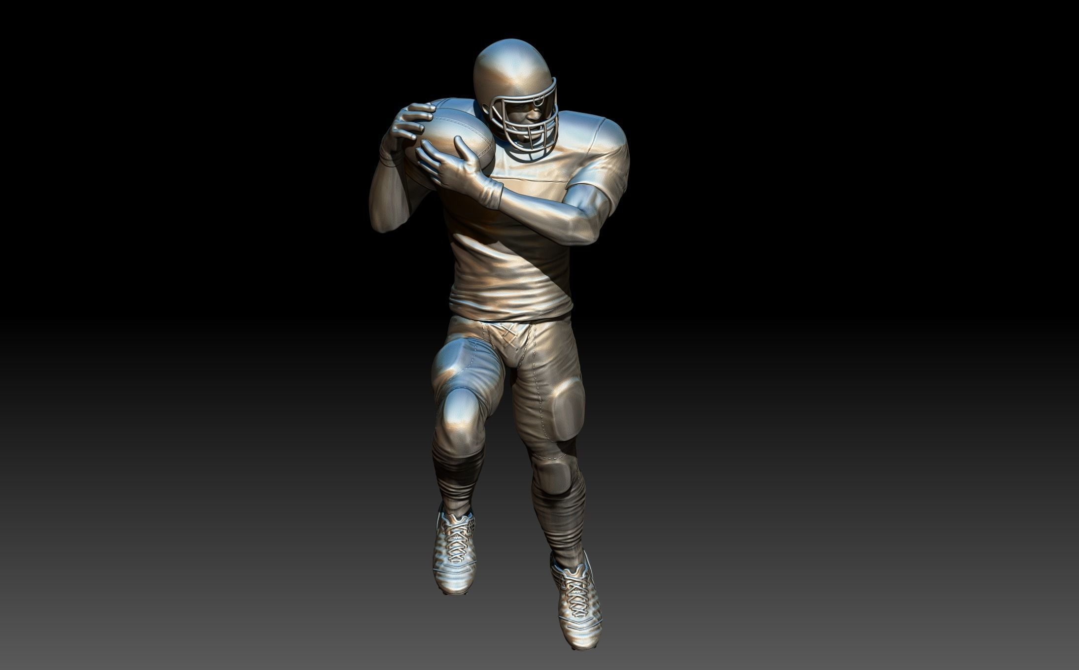 American footballer Pose 3D print model_1