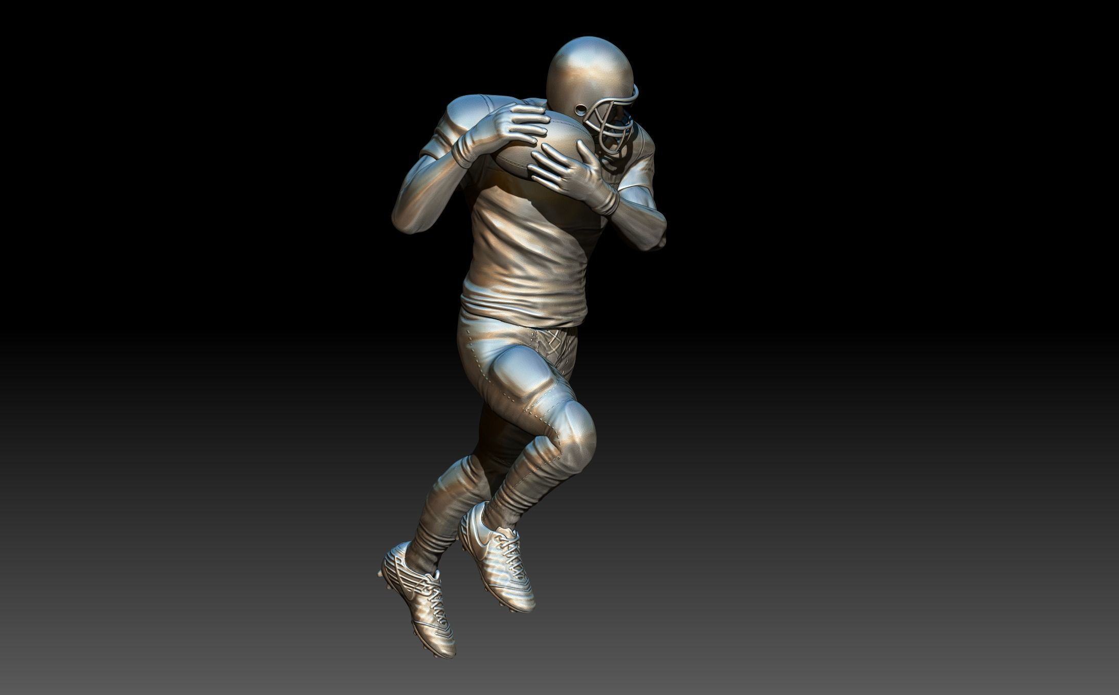 American footballer Pose 3D print model_8