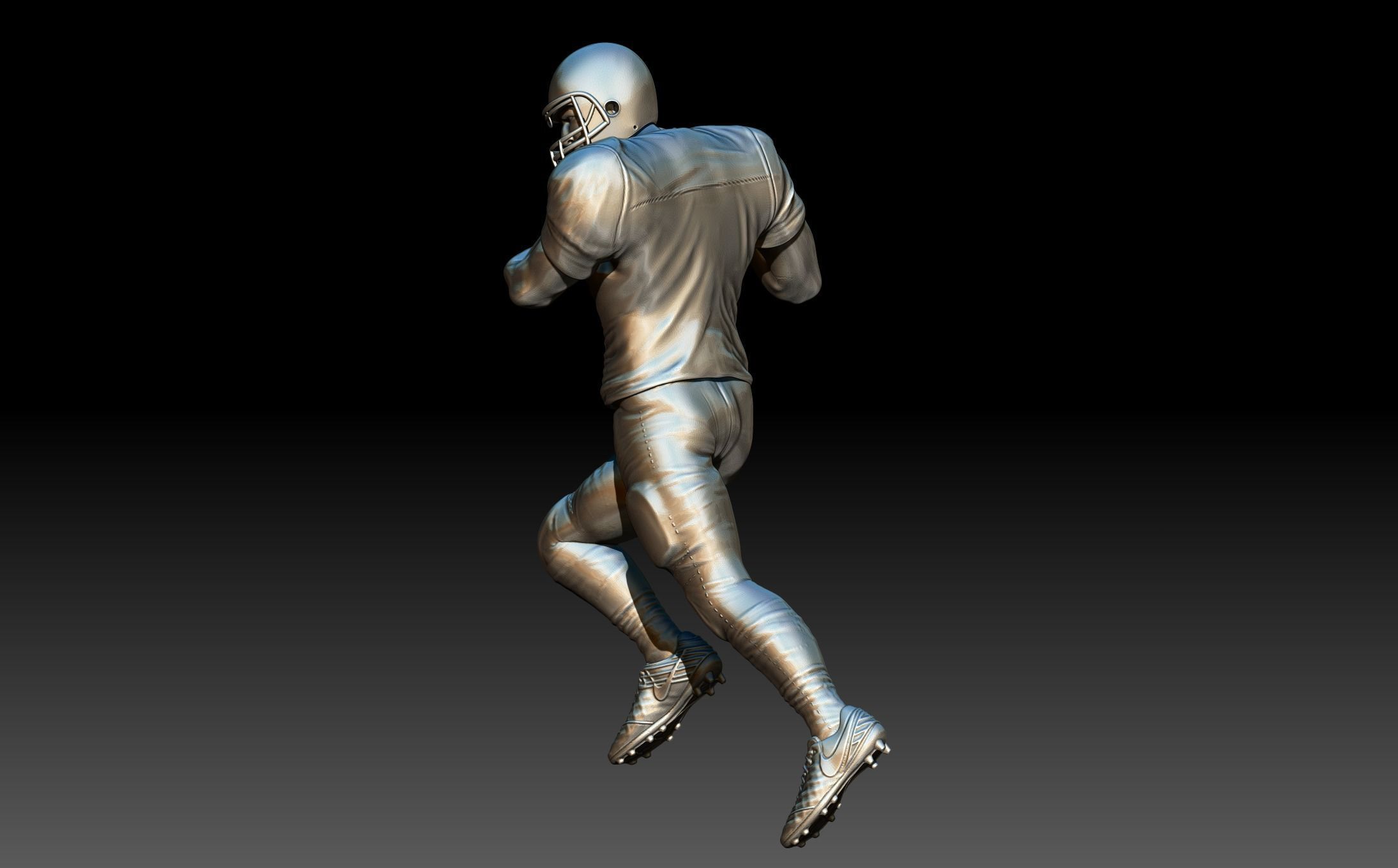 American footballer Pose 3D print model_4