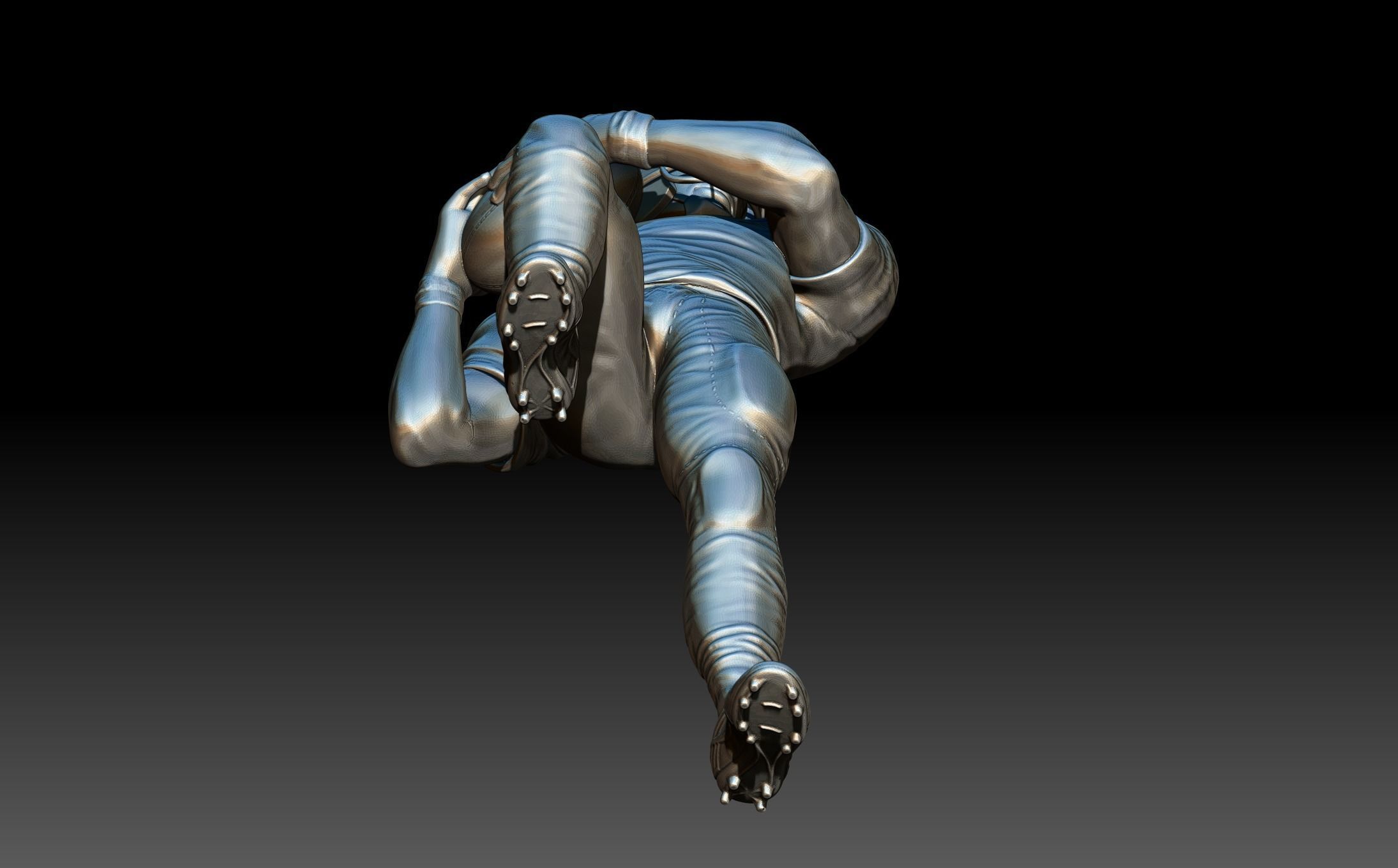 American footballer Pose 3D print model_2