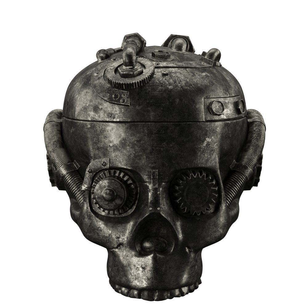 robot stale Low-poly 3D model_3