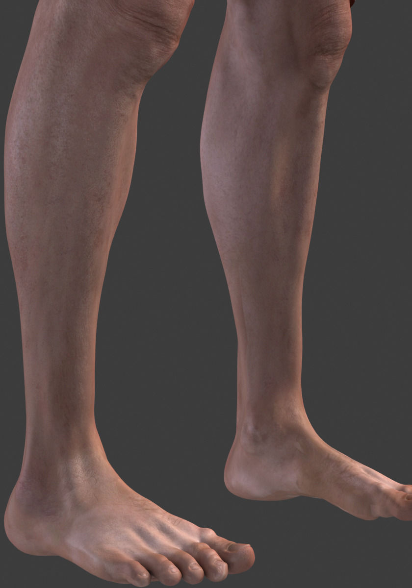 Hermit man in orange turban 3D model_11