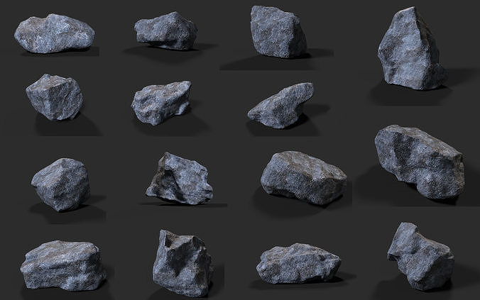 Rock Collection 001 Low-poly 3D model