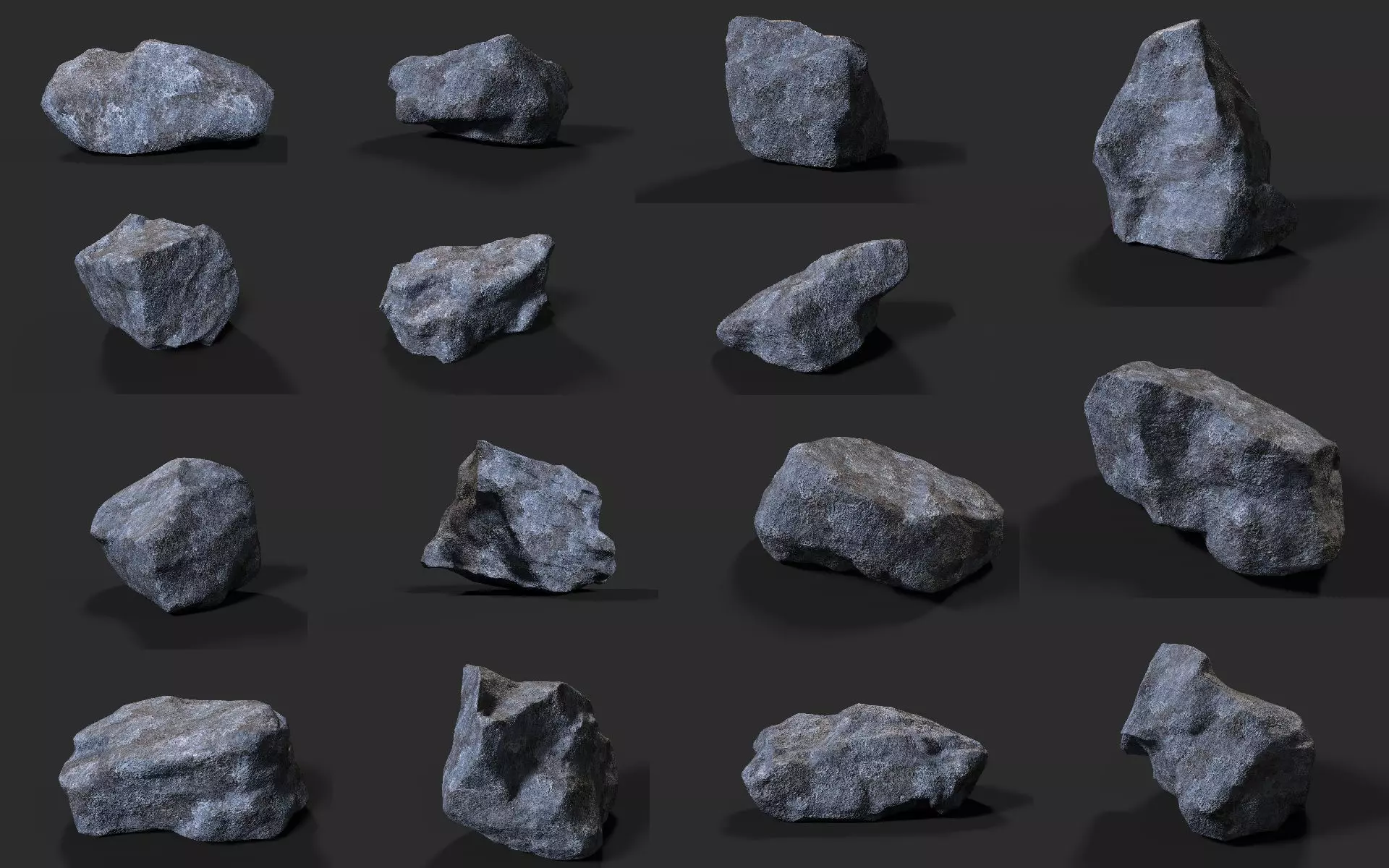 Rock Collection 001 Low-poly 3D model_0