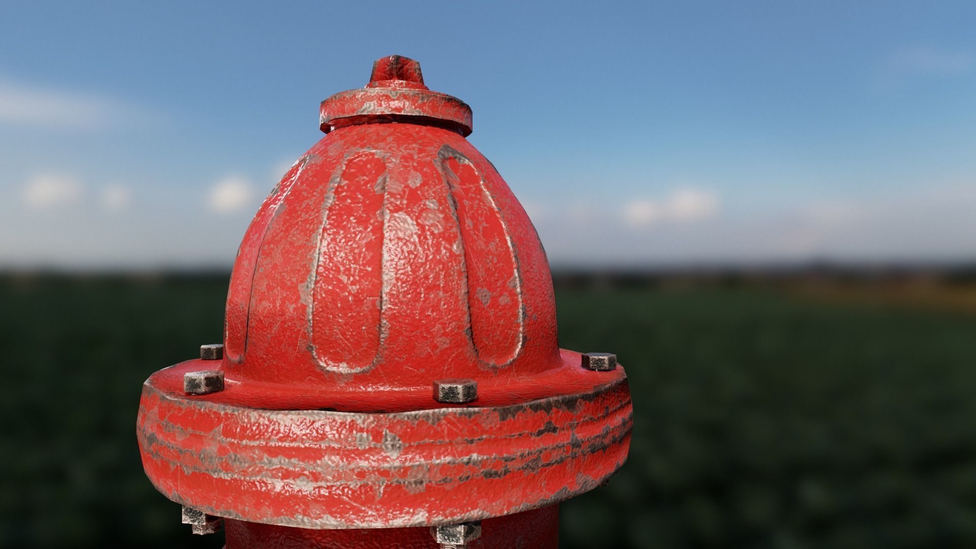Fire Hydrant Game Ready Model Low-poly 3D model_32