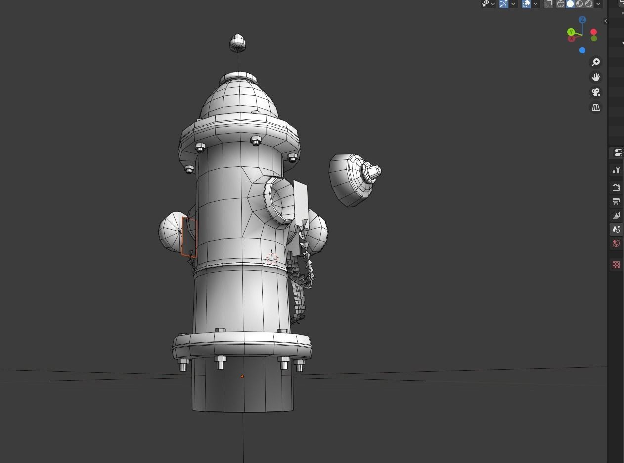 Fire Hydrant Game Ready Model Low-poly 3D model_21