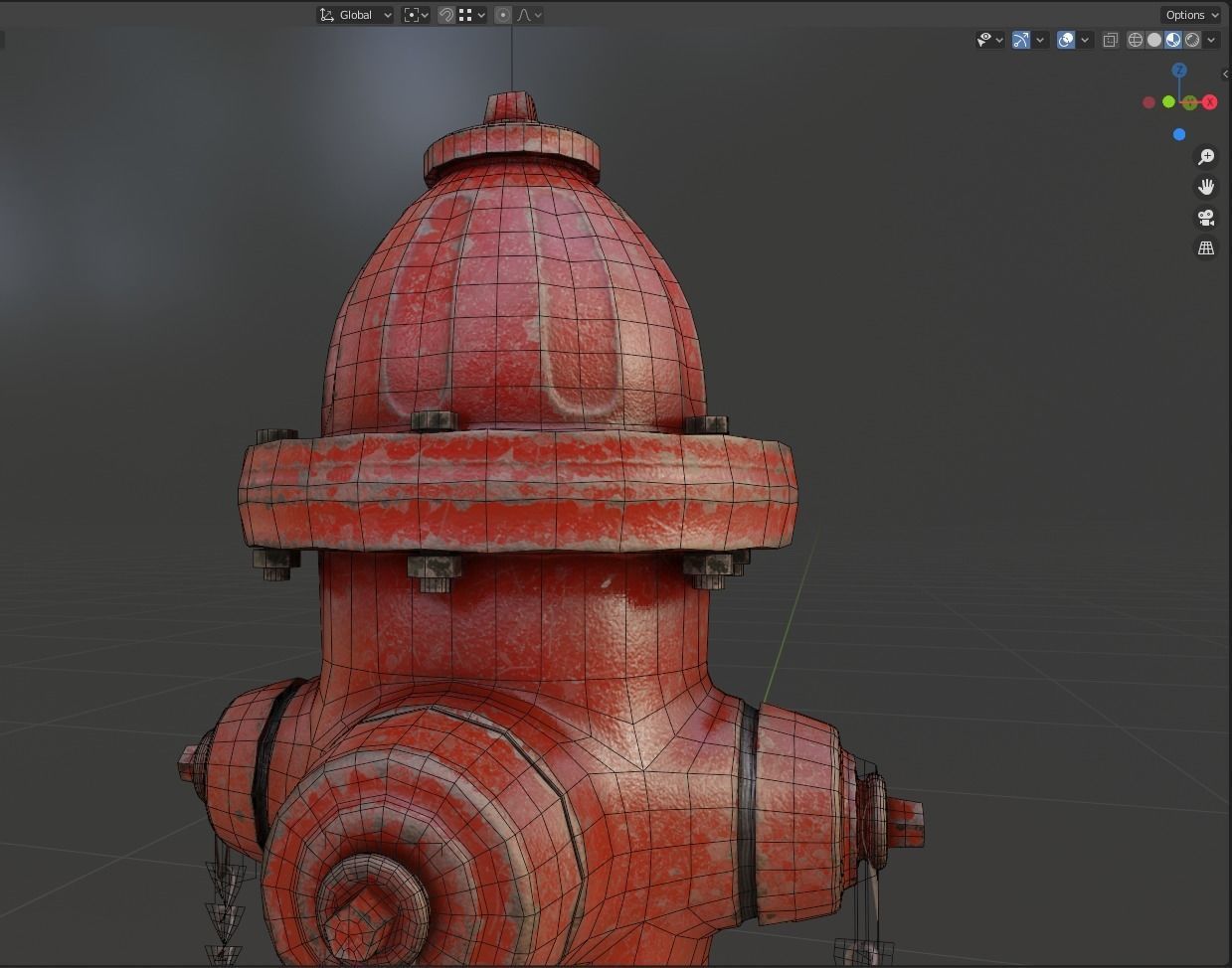 Fire Hydrant Game Ready Model Low-poly 3D model_29