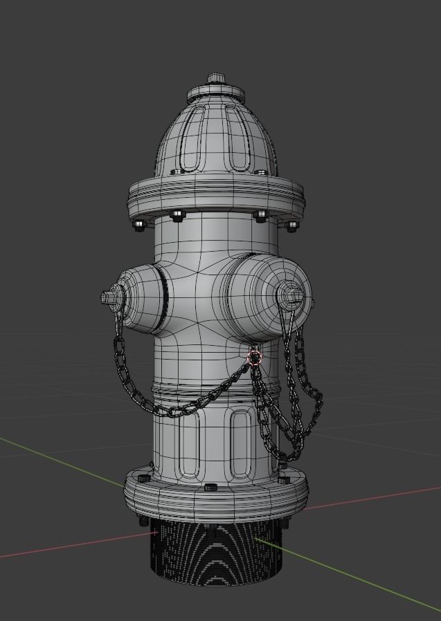 Fire Hydrant Game Ready Model Low-poly 3D model_14