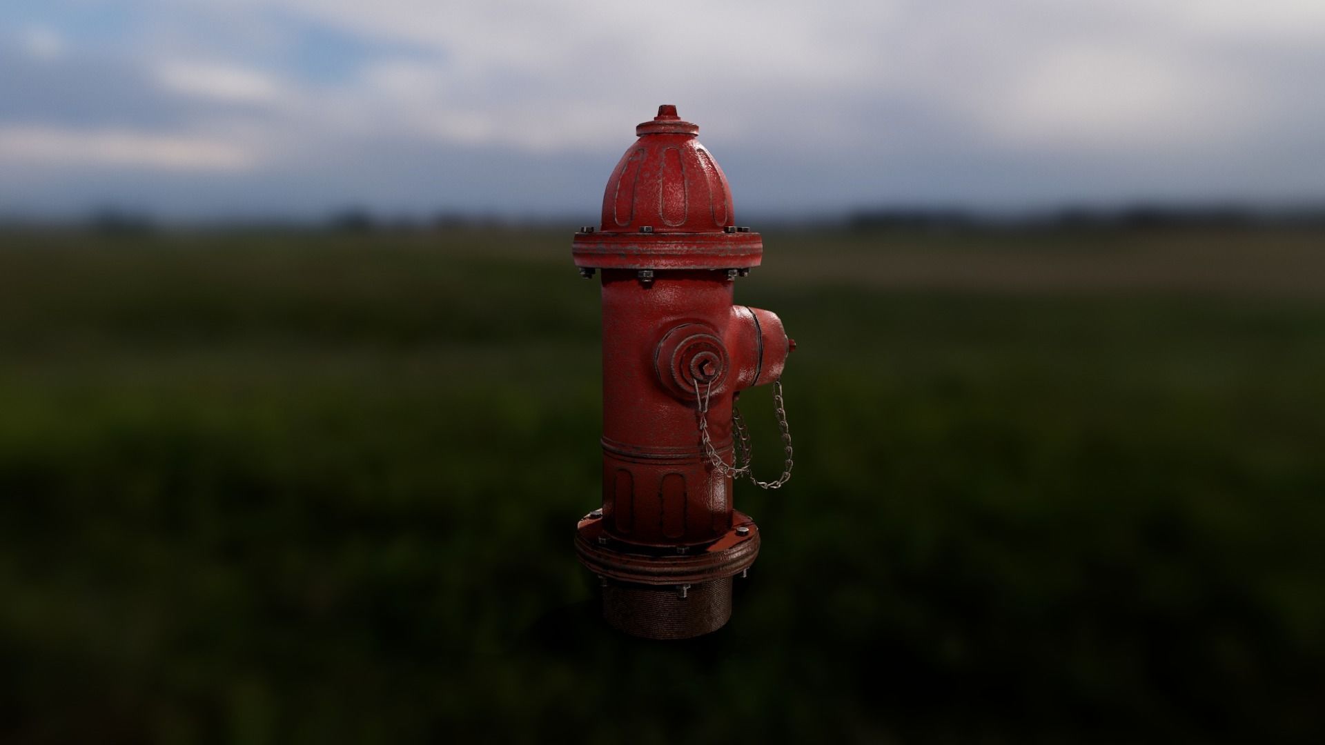 Fire Hydrant Game Ready Model Low-poly 3D model_26