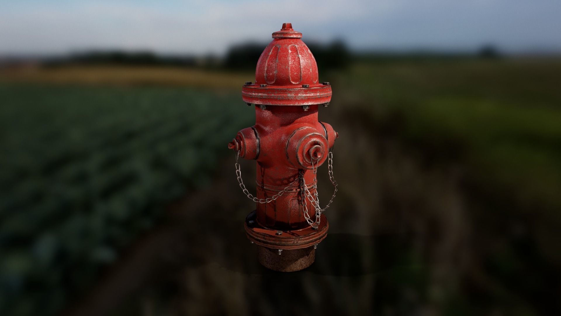 Fire Hydrant Game Ready Model Low-poly 3D model_28