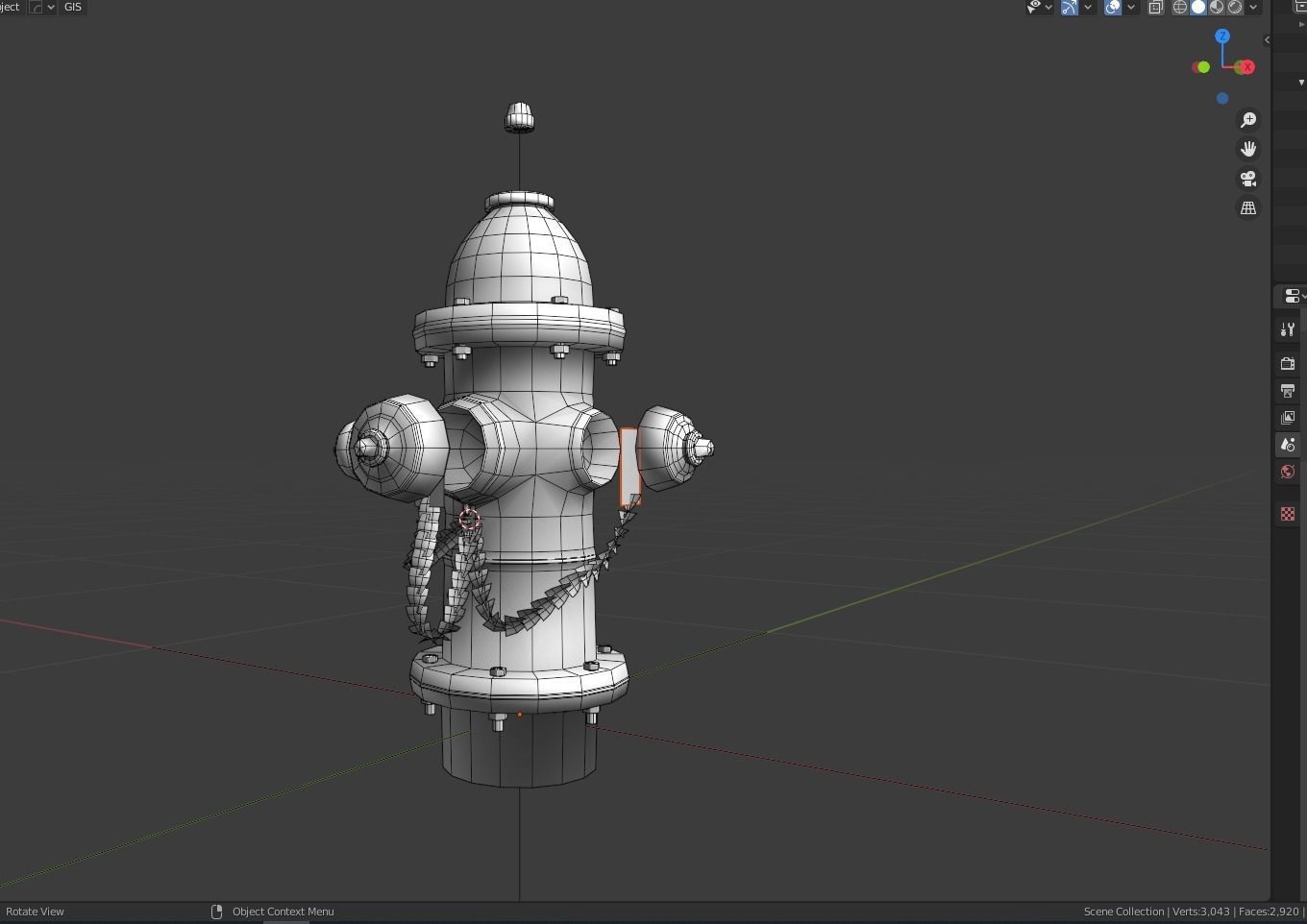 Fire Hydrant Game Ready Model Low-poly 3D model_20