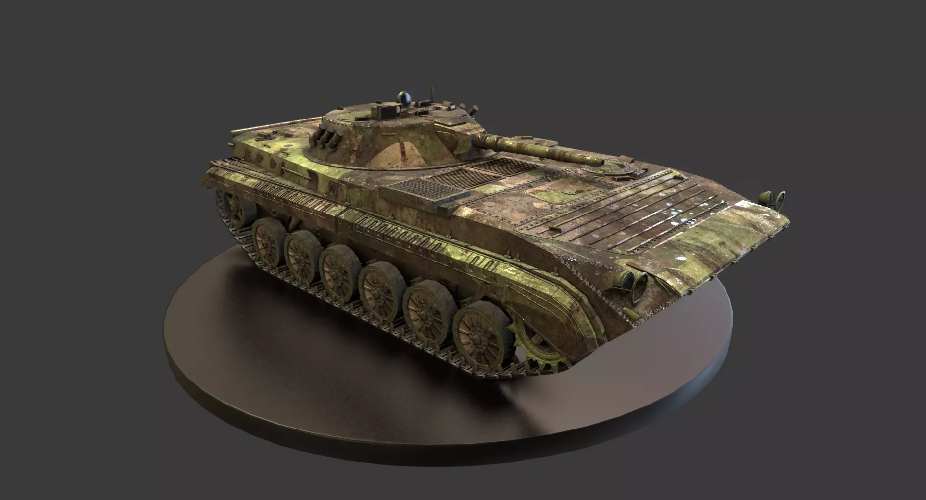 BMP-1K Troop Carrier - Armored vehicle Low-poly 3D model_0