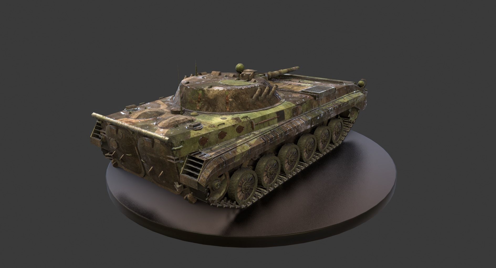 BMP-1K Troop Carrier - Armored vehicle Low-poly 3D model_2