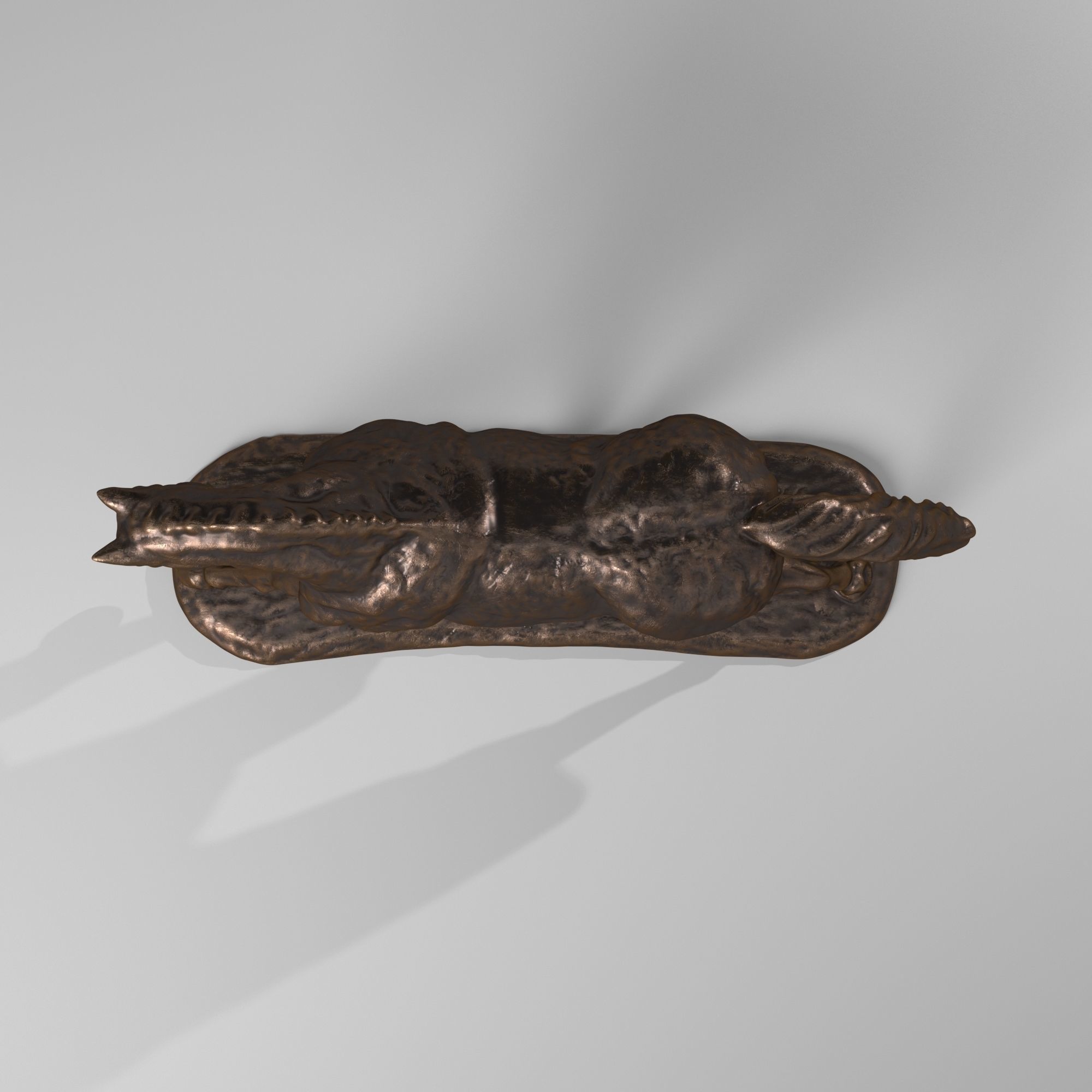 bronze horse Low-poly 3D model_6