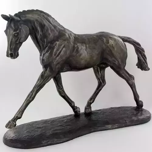 bronze horse Low-poly 3D model