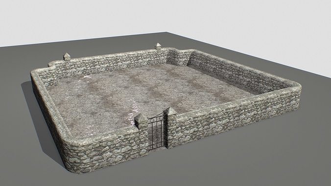 Stone wall pack 2 Low-poly 3D model