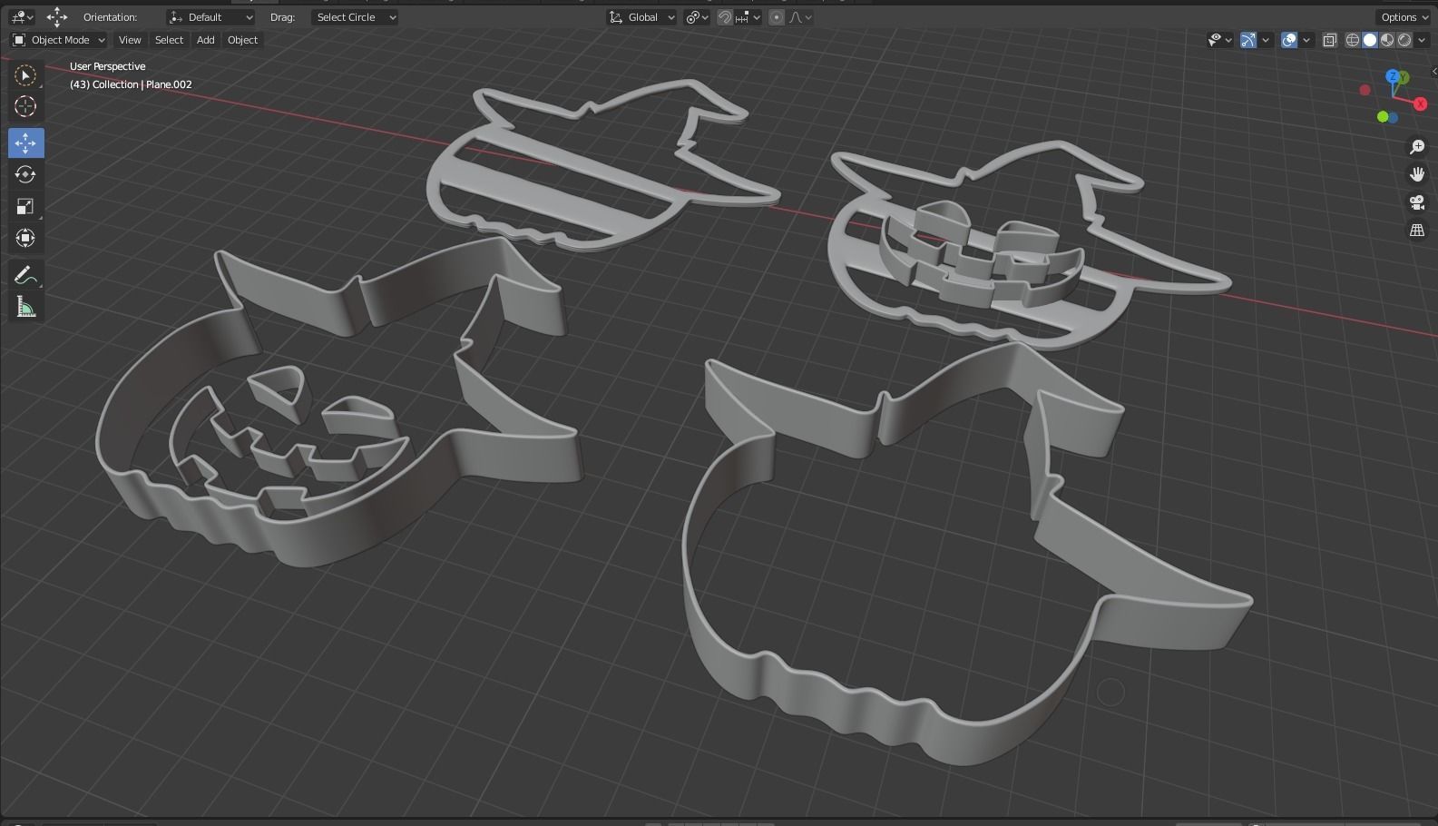 Halloween Cookie Cutter Set 3D print model_6