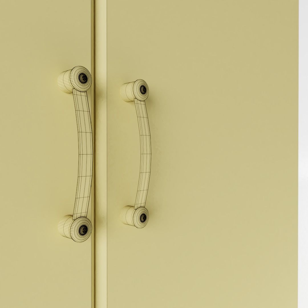 Vintage Kitchen Cabinet 3D model_4