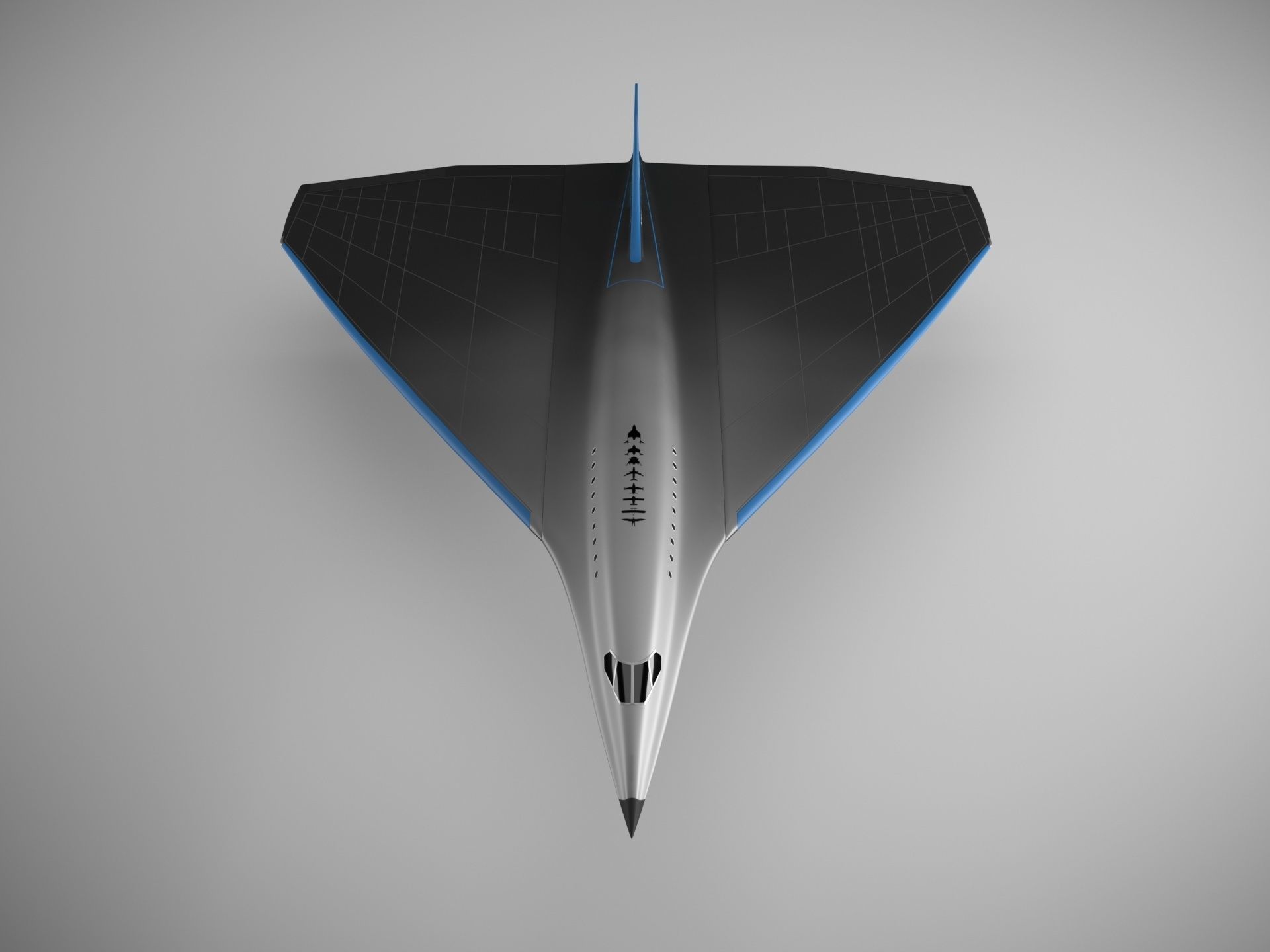 Virgin Mach 3 high-speed vehicle spaceship Low-poly 3D model_4