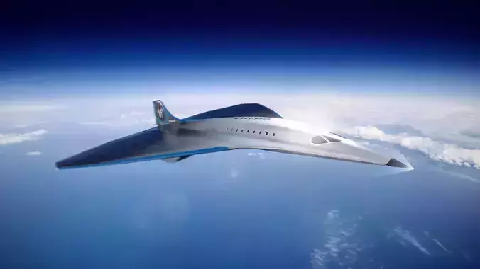 Virgin Mach 3 high-speed vehicle spaceship Low-poly 3D model