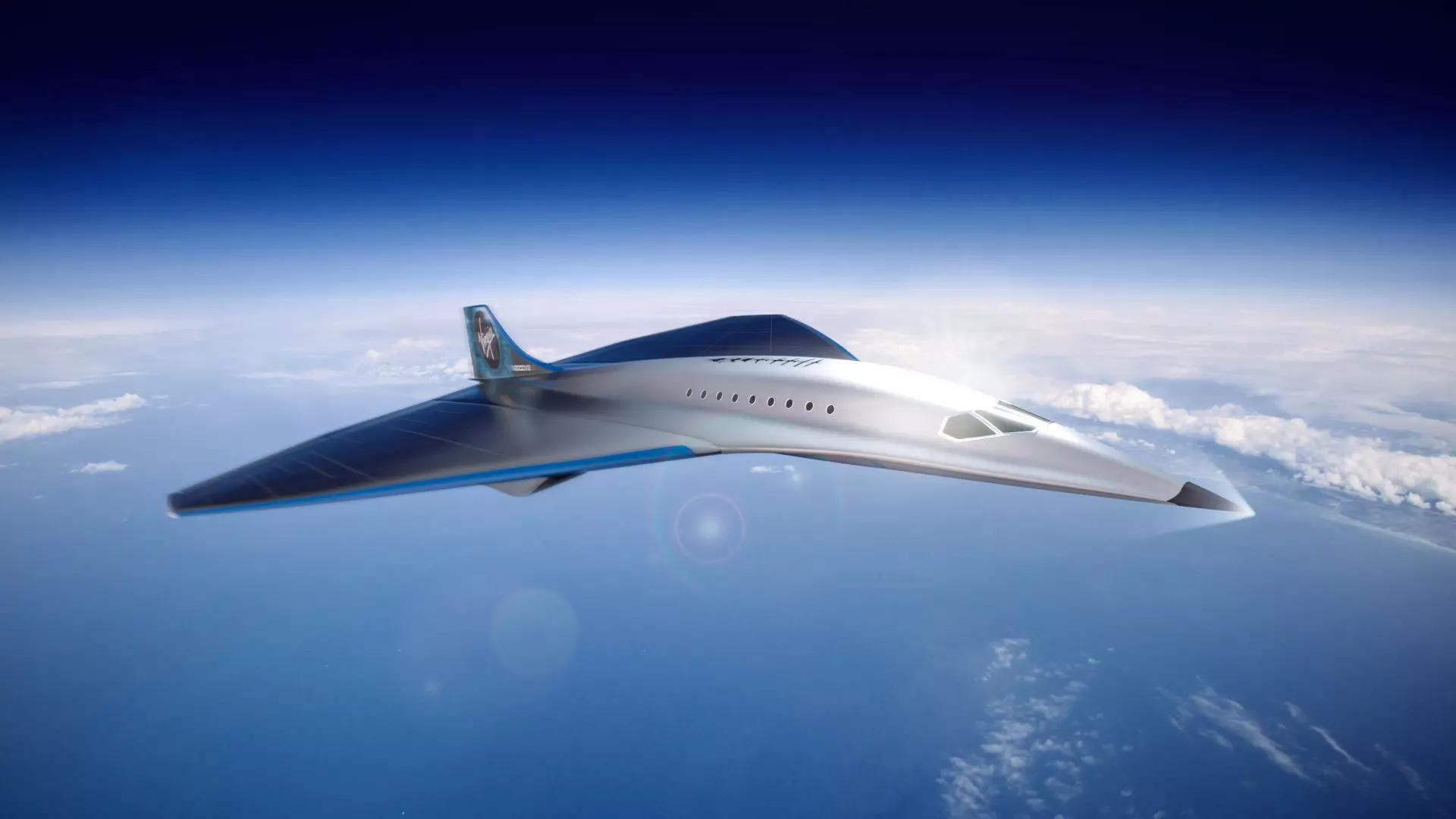 Virgin Mach 3 high-speed vehicle spaceship Low-poly 3D model_0