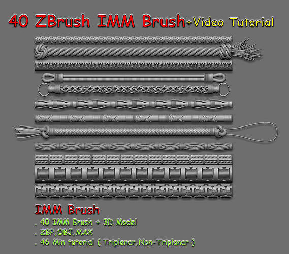 40 IMM Brush  Video Tutorial   3D model
