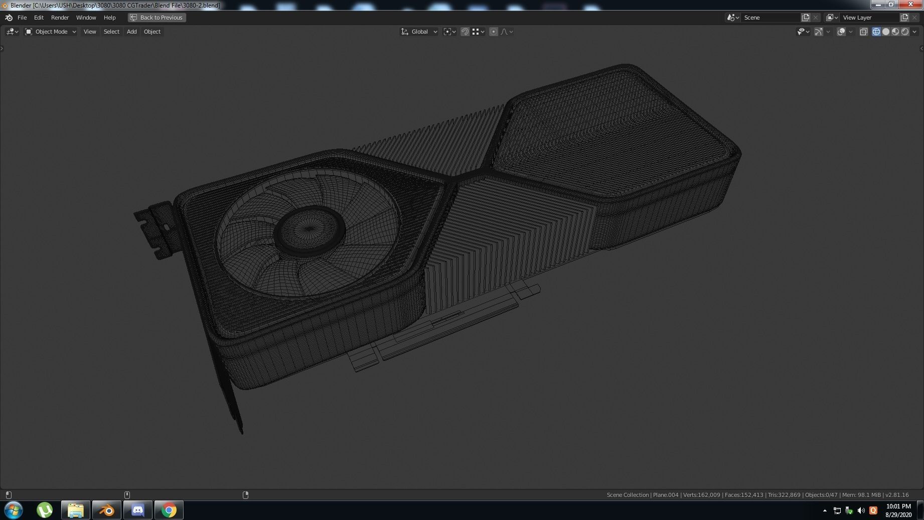 RTX 3080 3D Model Low-poly 3D model_6