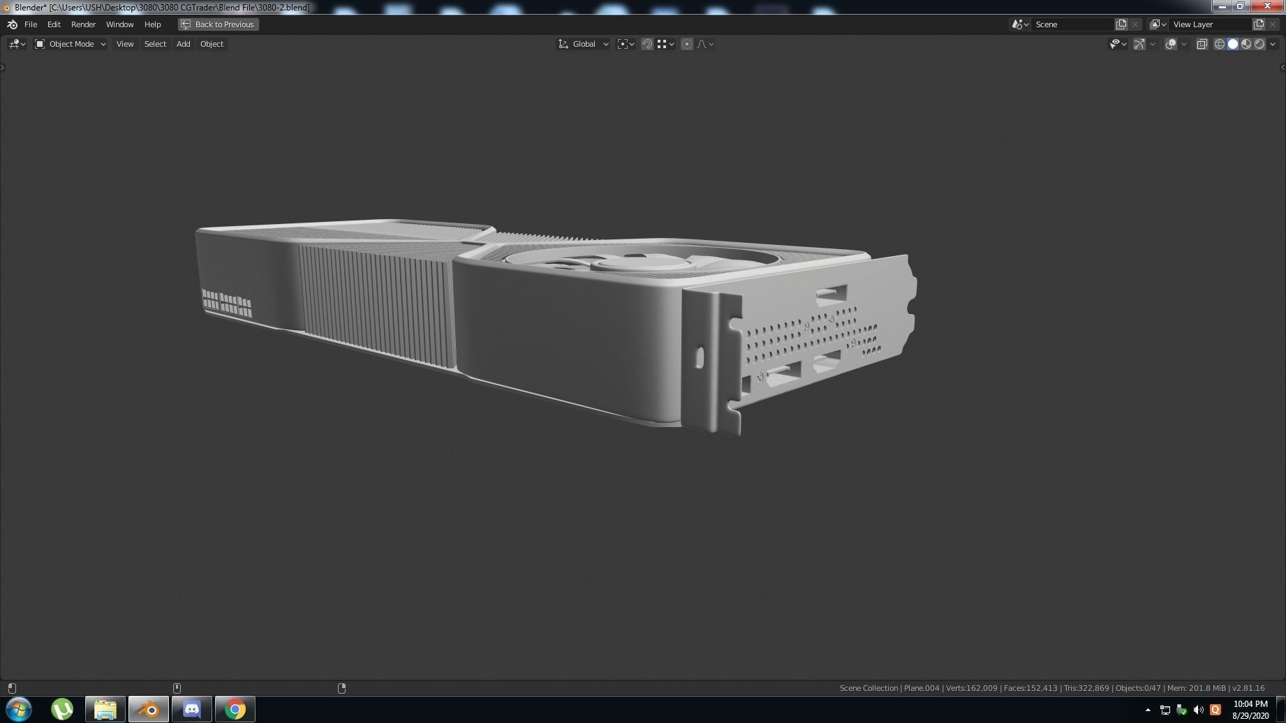 RTX 3080 3D Model Low-poly 3D model_4