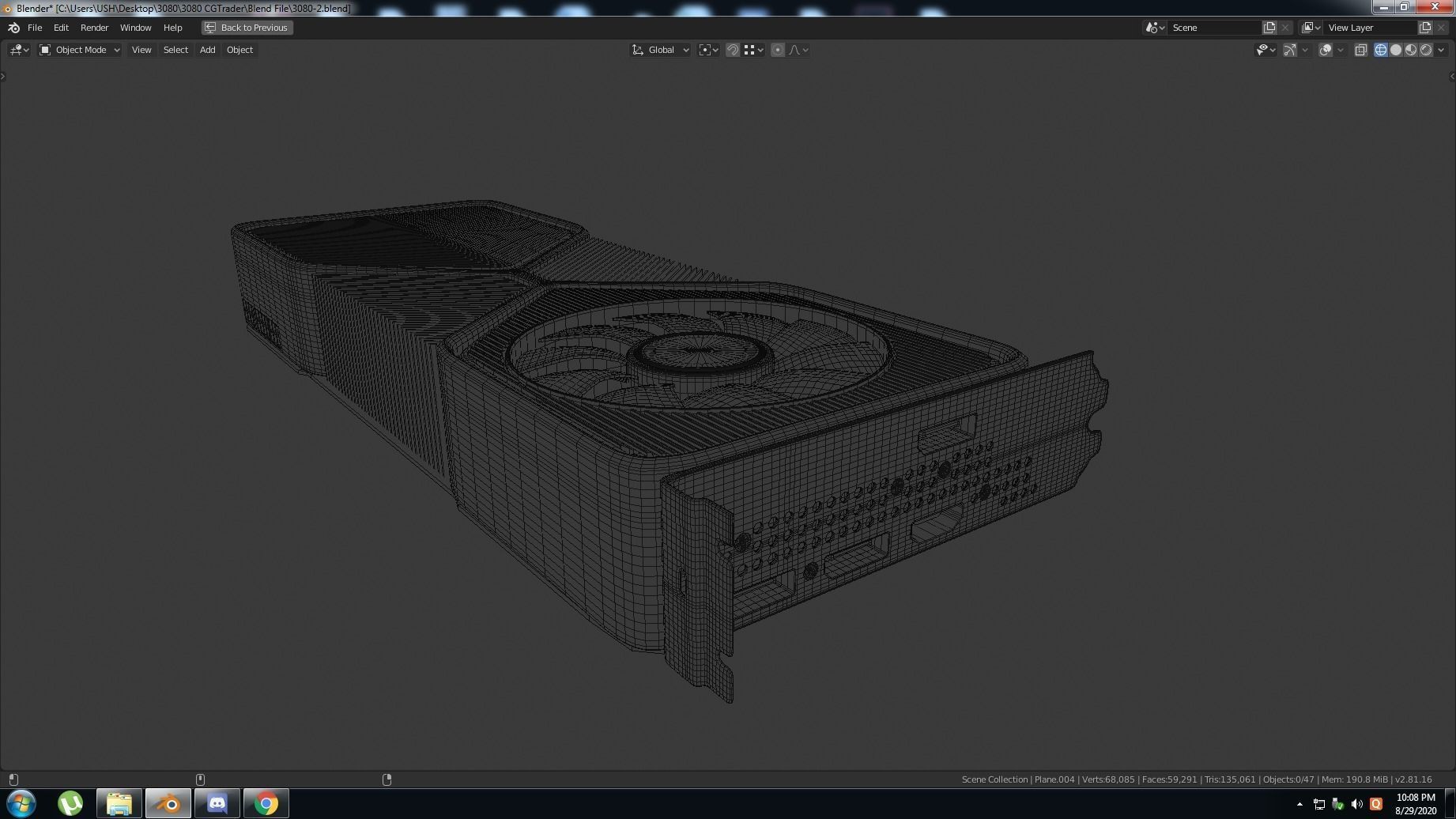 RTX 3080 3D Model Low-poly 3D model_7